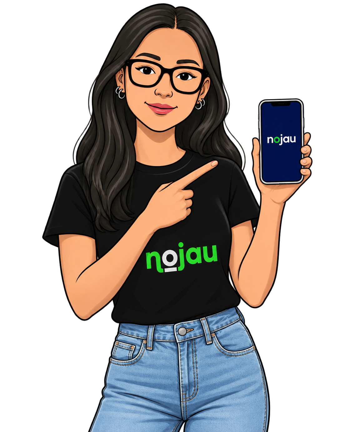 Persona con camiseta nojau